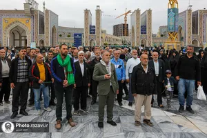 تشرف کاروان پیاده استان البرز به حرم مطهر رضوی