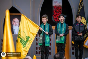 اجتماع مردمی محکومیت شهادت اسماعیل هنیه در حرم مطهر رضوی