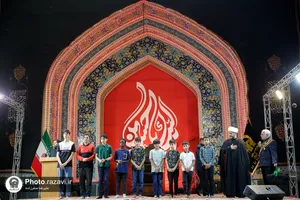 مراسم عزاداری زائران عرب زبان در حرم مطهر رضوی