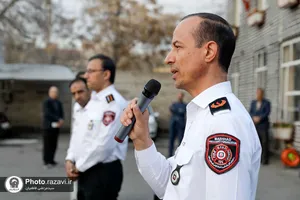 بازدید تولیت آستان قدس رضوی از  پایگاه آتش&zwnj;نشانی شماره ٢ مشهد