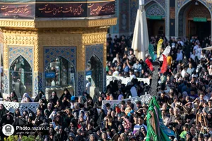 آیین تعویض پوش ضریح منور رضوی در آستانه ماه محرم