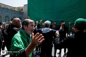 حرم مطهر رضوی در روز رحلت پیامبر اکرم و شهادت امام حسن مجتبی علیهم&zwnj;السلام
