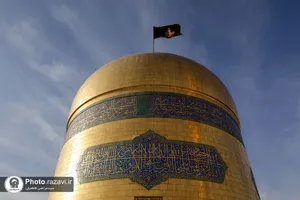 سیاه&zwnj;پوشی حرم مطهر رضوی به مناسبت شهادت امام هادی علیه&zwnj;السلام