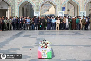 تشییع پیکر شهید احمد لطفی در  حرم مطهر رضوی
