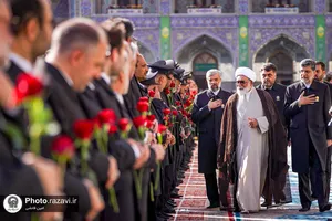 آیین تعویض پوش ضریح و پرچم گنبد منور رضوی-3