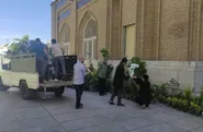 کاروان گل‌های نذری مردم رامسر در میلاد امام کاظم (ع) به حرم رضوی رسید