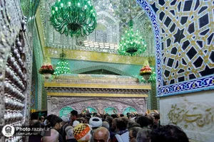 گل آرایی ضریح مطهر امام رضا (ع) به&zwnj;مناسبت اعیاد شعبانیه