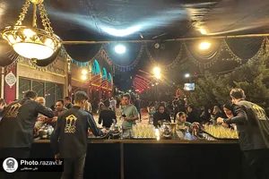 خدمت&zwnj;رسانی مواکب اطراف حرم مطهر رضوی در دهه آخر صفر -1