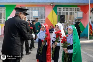 حضور خدام حرم مطهر رضوی در مراسم آغاز سال تحصیلی