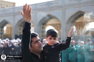 عزاداری خدام در روز شهادت امام رضا علیه السلام
