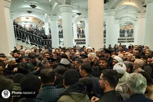 تشییع پیکر حجت الاسلام غلامرضا اسدی در حرم مطهر رضوی
