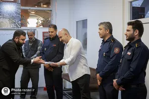 بازدید خدام حرم مطهر رضوی از آتش&zwnj;نشانی حرم امام رضا علیه&zwnj;السلام 