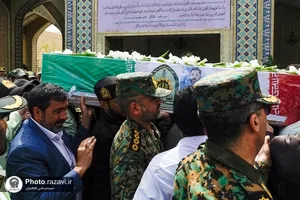 تشییع پیکر شهید مهدی گلشاهی در حرم مطهر رضوی