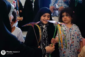 ایستگاه کبوترانه عید غدیر در حرم مطهر رضوی