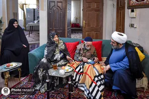 دیدار خادمان بسیجی آستان قدس رضوی با خانواده شهیدان رمارم