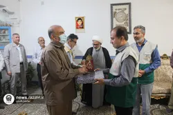 دیدار خادمیاران رضوی با خانواده شهید جزیره جاسک در برازجان