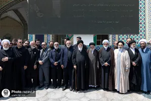 تشییع پیکر مرحوم سید جواد حجازی در حرم مطهر رضوی
