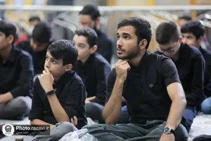 عزاداری نوجوانان در هفتمین روز شهادت امام حسین علیه السلام