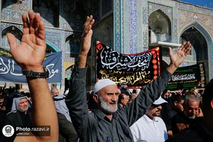 حرم مطهر رضوی در روز شهادت حضرت زهرا سلام&zwnj;الله علیها 
