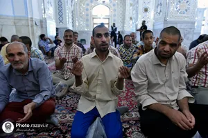 تشرف معلولین آسایشگاه شهید بهشتی به حرم مطهر رضوی