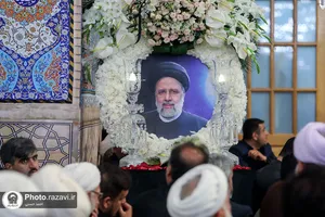 مراسم بزرگداشت آیت الله رئیسی در حرم مطهر رضوی