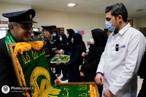 حضور خدام حرم مطهر رضوی در بیمارستان امید