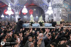 وداع با پیکرهای مطهر 12 شهید گمنام دفاع مقدس در مشهد
