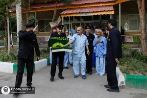 حضور خدام حرم مطهر رضوی در آسایشگاه جانبازان امام خمینی