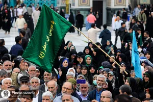 تشرف کاروان پیاده استان البرز به حرم مطهر رضوی