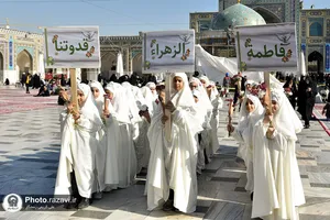 جشن عبادت شکوفه&zwnj;های بهشتی در حرم مطهر رضوی