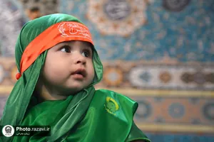 مراسم شیرخوارگان حسینی در حرم مطهر رضوی