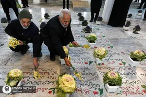غبارروبی گلزار شهدای مدفون در حرم مطهر رضوی-1