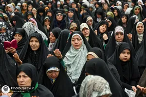 تشرف کاروان پیاده قافله عشق و انتظار استان البرز به حرم مطهر رضوی