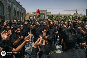 عزاداری روز تاسوعای حسینی در حرم مطهر رضوی