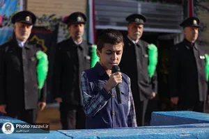 حضور خدام حرم مطهر رضوی در دبیرستان دخترانه فرهنگیان مشهد
