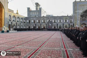 آیین خطبه&zwnj;خوانی خدام بارگاه منور رضوی در نخستین روز خاکسپاری شهید آیت&zwnj;الله رئیسی