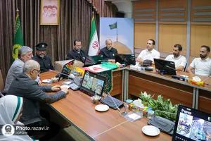 بدرقه کاروان ورزشی پاراآسیایی جمهوری اسلامی ایران در حرم مطهر رضوی