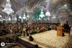مراسم جشن مبعث پیامبر اکرم در حرم مطهر رضوی