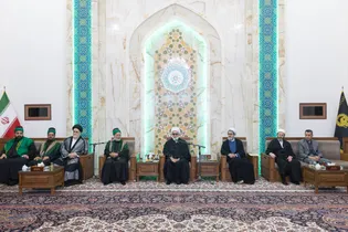 دیدار خدام عتبه حسینی با تولیت آستان قدس رضوی