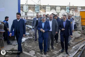 بازدید مدیران شهری مشهد از پروژه&zwnj;های عمرانی حرم مطهر رضوی