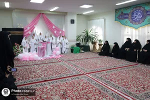 جشن عبادت دختران روستای گوارشک در حرم مطهر رضوی