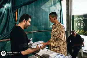 خدمت رسانی موکب مؤسسه تربیت بدنی بنیاد کرامت رضوی