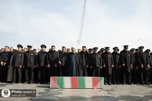 تشییع پیکر شهید شاهد شجاعی&zwnj;پور در حرم مطهر رضوی