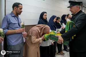 حضور خدام حرم مطهر رضوی در بیمارستان امام رضا علیه&zwnj;السلام 