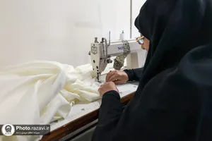 دوخت و اهدای ۲۰ چادر عروس توسط باشگاه اجتماعی گوهرشاد