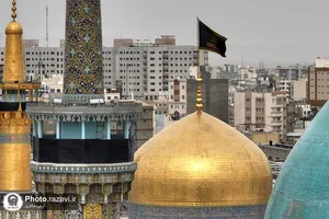 سیاه&zwnj;پوشی حرم مطهر رضوی به مناسبت شهادت حضرت علی(علیه&zwnj;السلام)