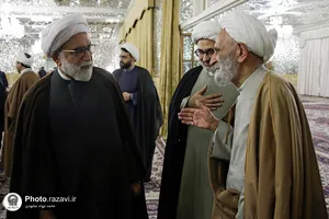 دیدار رئیس تشخیص مصلحت نظام با علما و اساتید حوزه علمیه مشهد مقدس