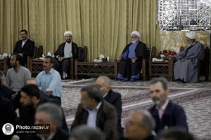 مراسم روز ولادت پیامبر اکرم(ص) و امام صادق(ع) در حرم مطهر رضوی