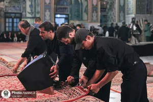 پشت&zwnj;صحنه برگزاری مراسم عزاداری سنتی &laquo;حسینیه حرم&raquo;