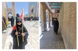 از قامت خمیده نیره اعظم تا پرچم کوچک سلما؛ روایت دلدادگی در تشییع رهبر شهید